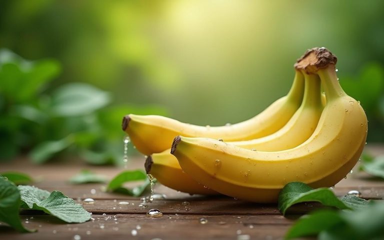 Banane fraîche symbolisant la santé et la nutrition, bénéfique pour l'acide urique.