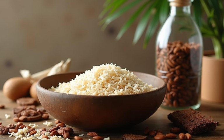 Ingrédients naturels pour un coupe-faim efficace sur une table en bois.