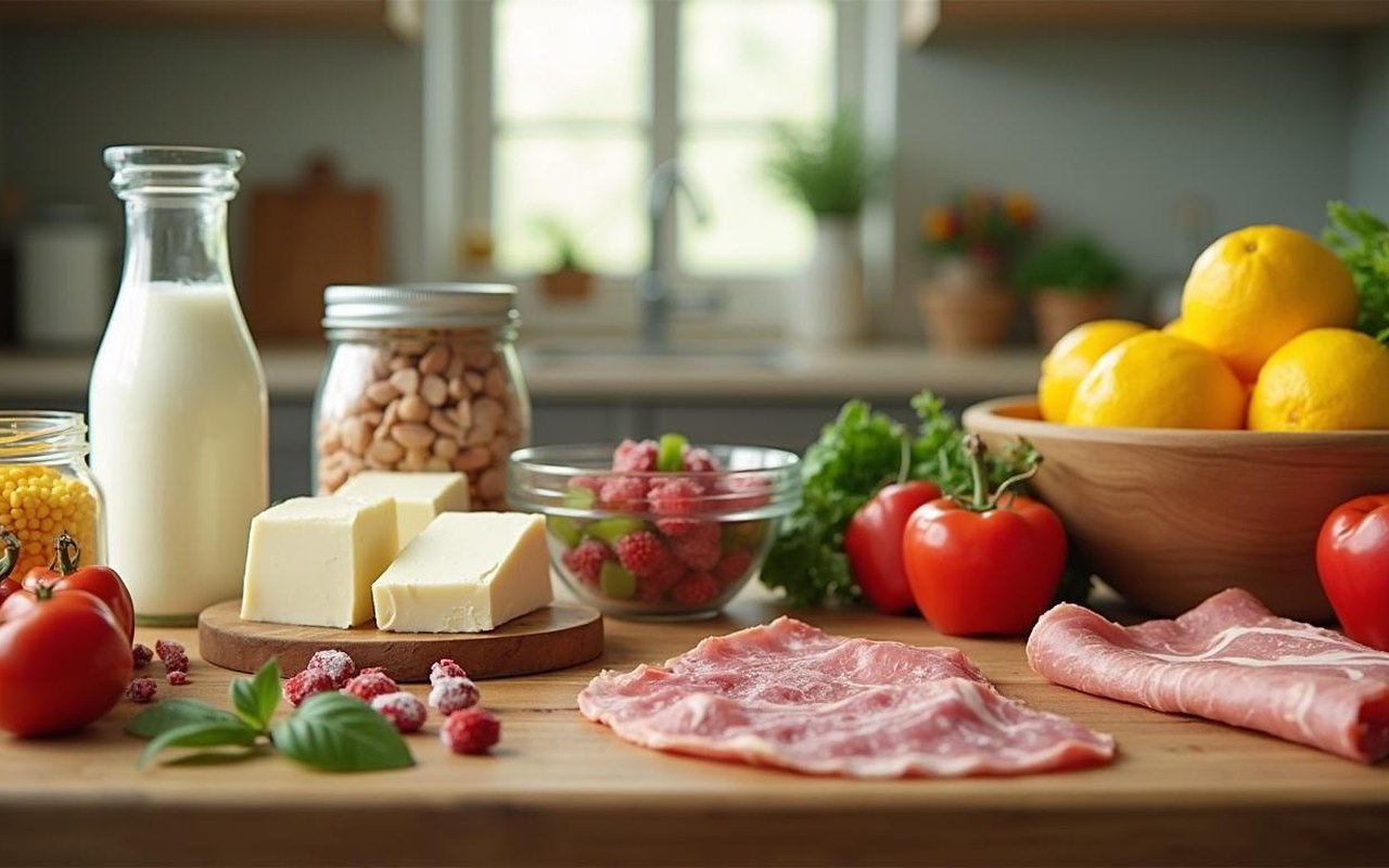 Aliments à éviter pour réduire le caséum, avec des alternatives saines sur la table.