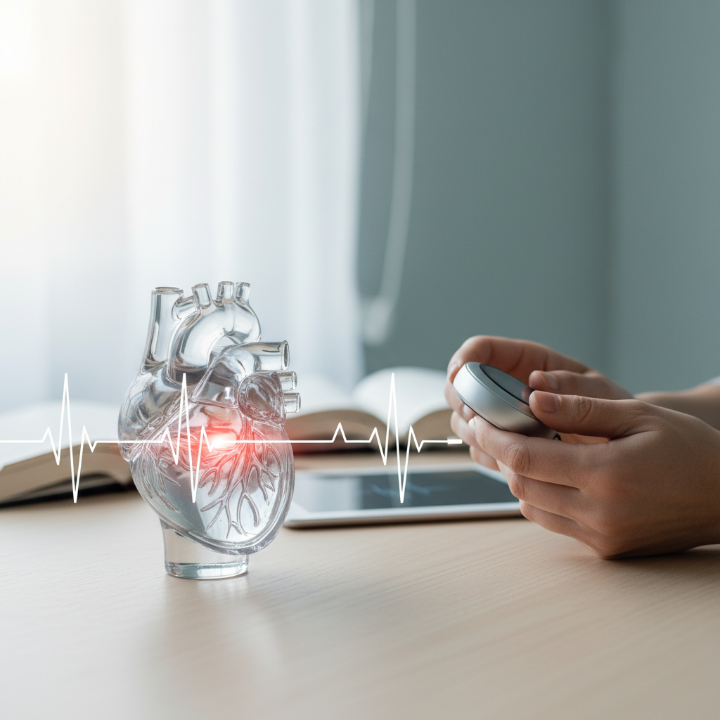Illustration réaliste sur Rythme cardiaque normal : les clés d’un cœur efficace