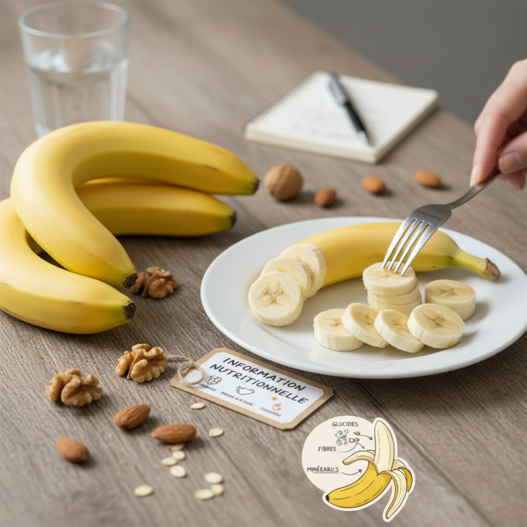 Illustration réaliste sur Calorie banane : apports et bienfaits expliqués