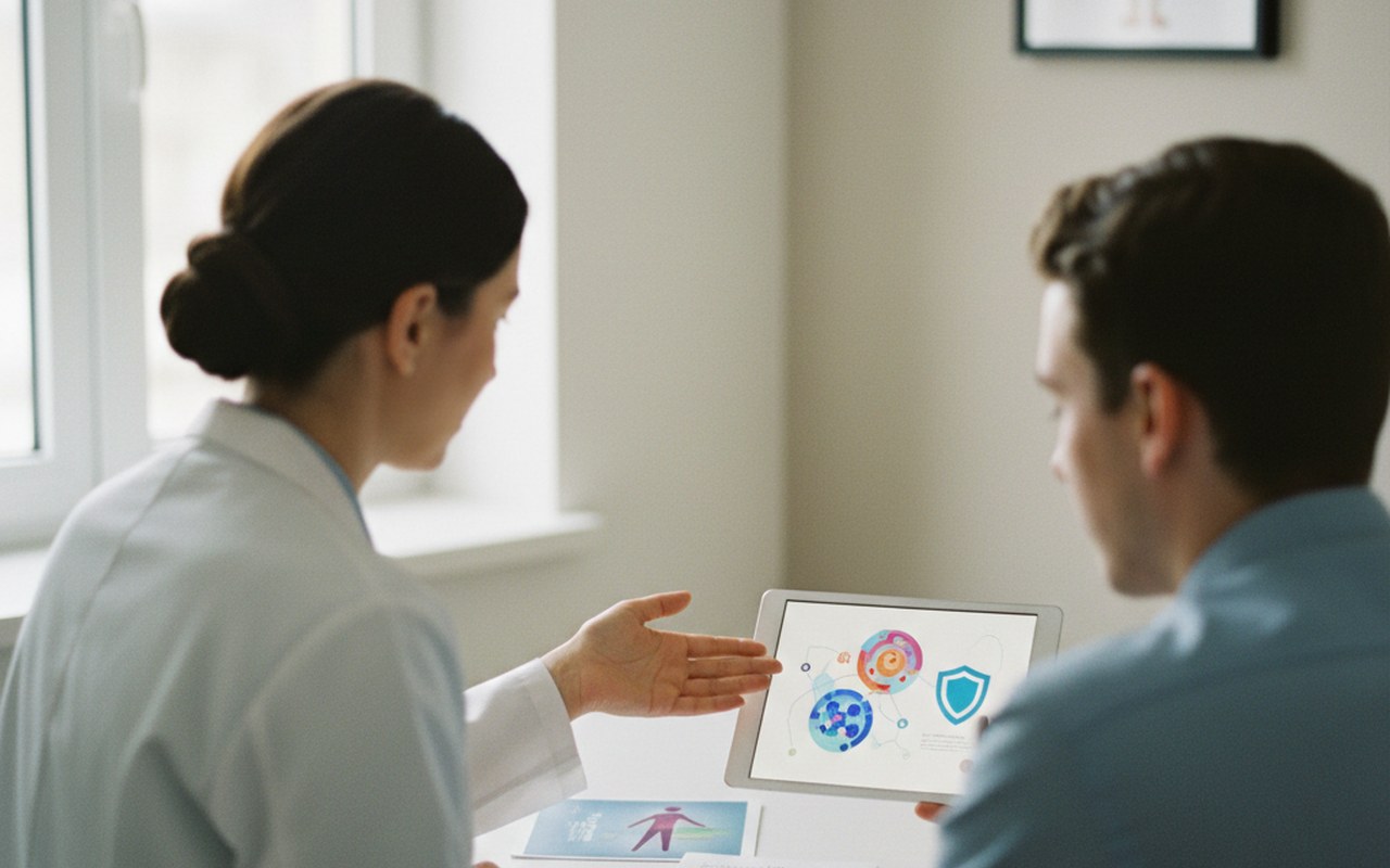 Consultation médicale sur le papillomavirus et prévention des cancers associés.